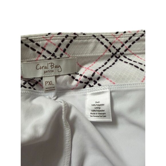 CORAL BAY Plaid Golf Tennis Pickleball Active Skort Size XL Petite - Picture 8 of 8